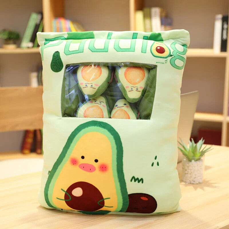 Plüsch-Snacktasche – Süße Mini-Puppen & Kissen im Frucht- und Tierdesign