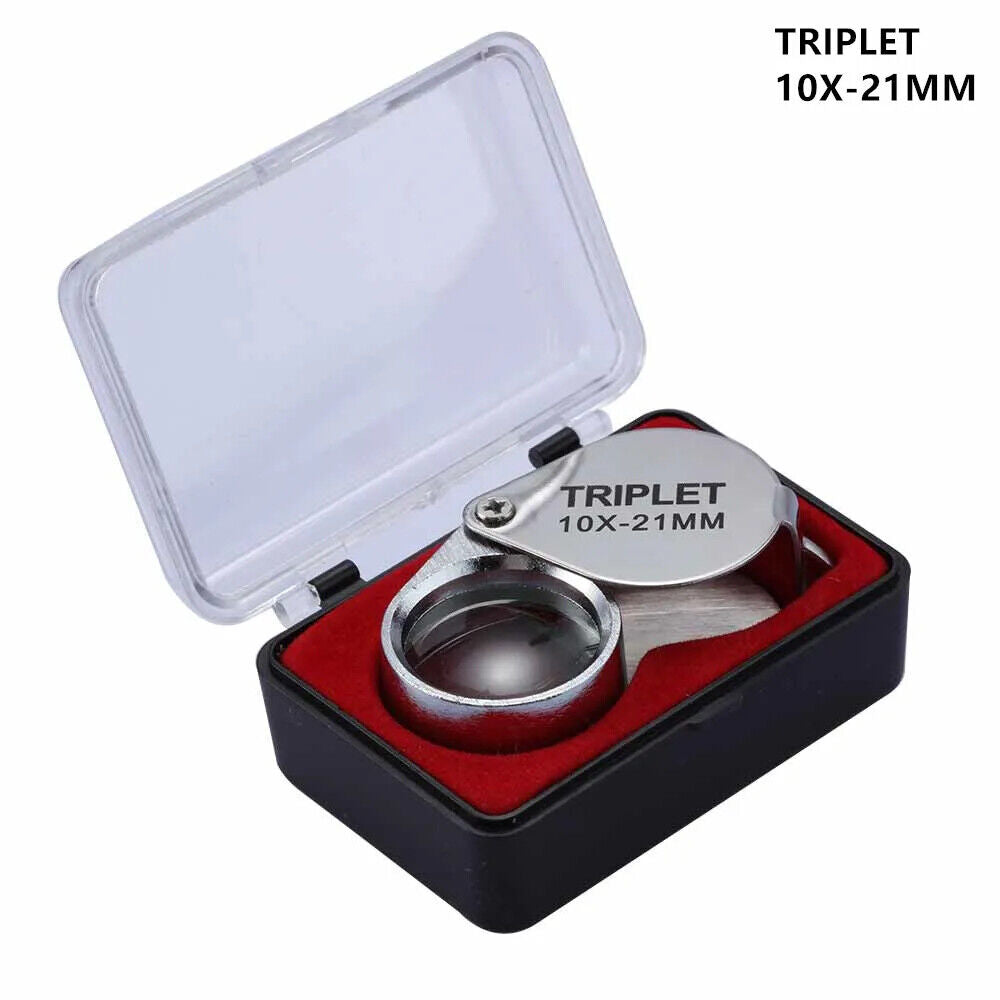 HABO Taschenlupe Faltbar für Schmuck – Triplett Lupe für Detailansicht