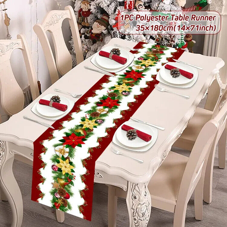 Tischdecke Weihnachten Tisch Läufer Dekoration Christmas Tischbezug Tischdeko