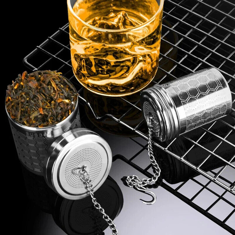 HABO Tee-Ei – Extra Teesieb aus Edelstahl mit Kettenhaken für Losen Tee