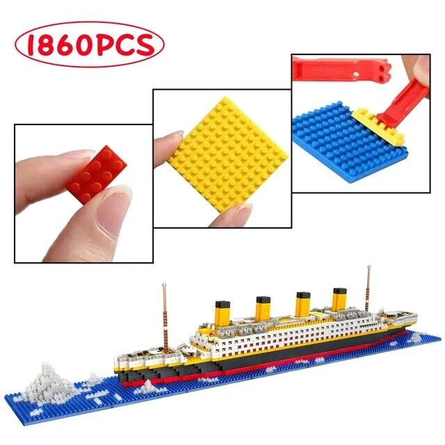 HABO Titanic Schiff 1860 Teile Bausteine Spielzeug Kinder Bricks