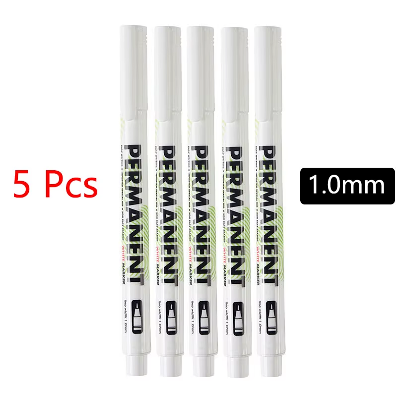 HABO Weiße Markierungsstifte Set – 2,0 mm, Ölig, Wasserdicht, Gelstifte
