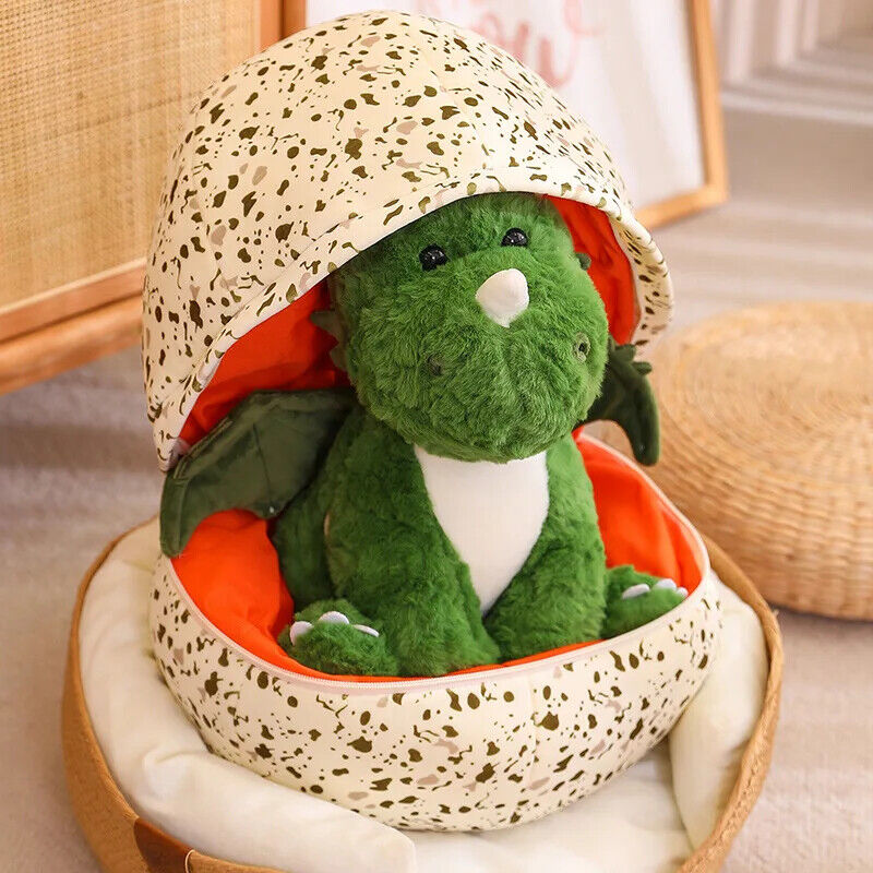 HABO Plüschtier Dinosaurier Drache Schlüpfen Aus Ei Kuscheltier Plüschtier Kinde