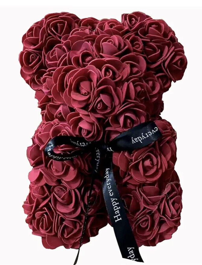 Rosen Teddybär Blumen / Valenstinstag Geschenk Freundin Freund Rot/Rosa/Blau/Wei