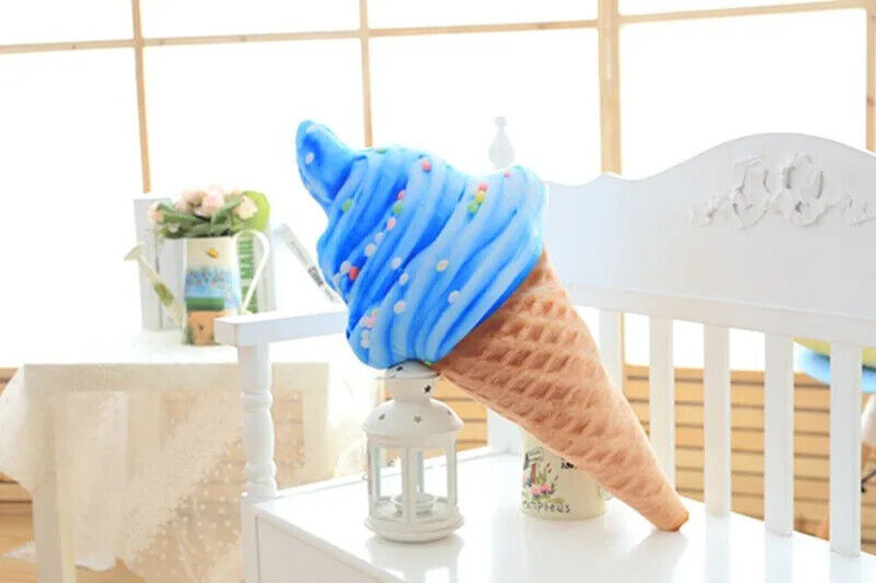 HABO Eis Waffel Plüsch Kissen Kuscheltier Bunt Riesig Bunt Streusel Geschenk