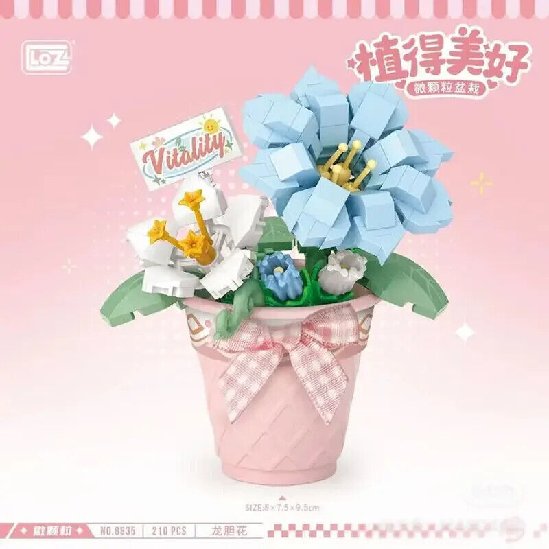 HABO Blumenstrauß Bausteine Set DIY Blumen Geschenk Valentinstag Frauen Mädchen