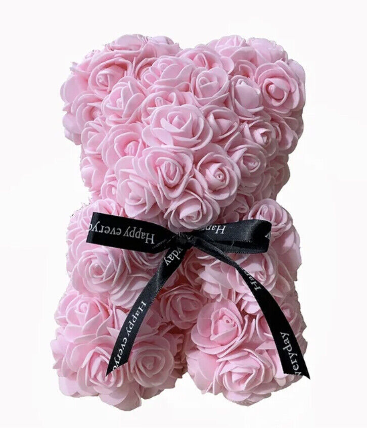 Rosen Teddybär Blumen / Valenstinstag Geschenk Freundin Freund Rot/Rosa/Blau/Wei
