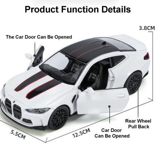 BMW M4 CSL 1:36 Modell Spielzeug Sammler Metall Auto Kinder Weiß Grau Rot