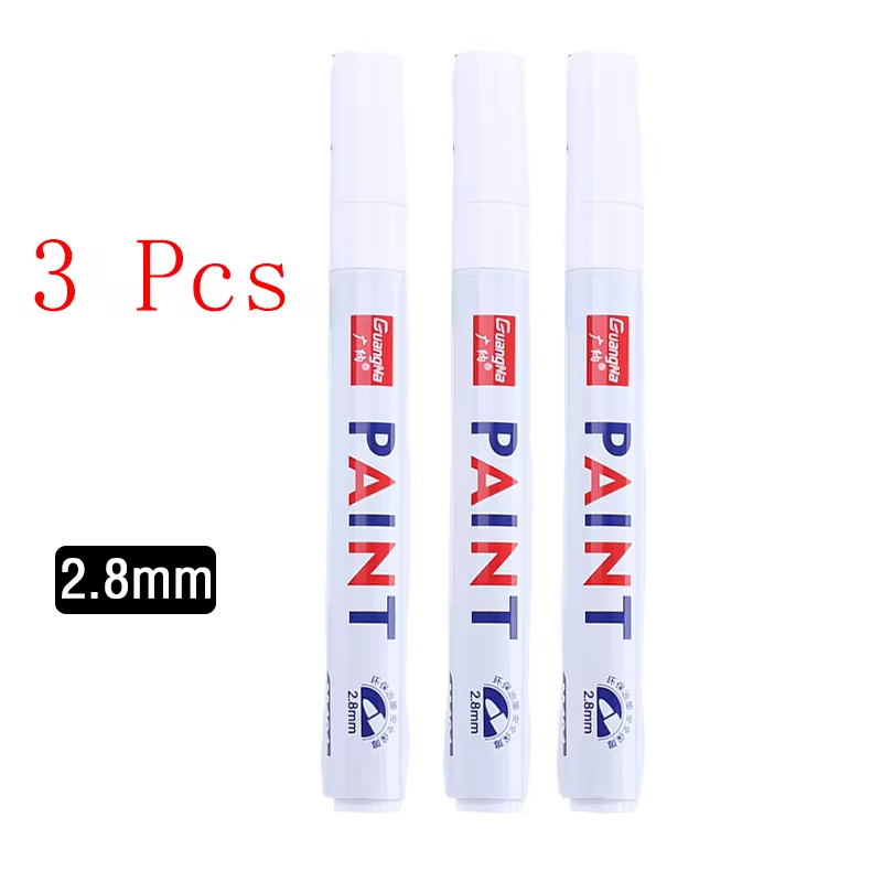 HABO Weiße Markierungsstifte Set – 2,0 mm, Ölig, Wasserdicht, Gelstifte