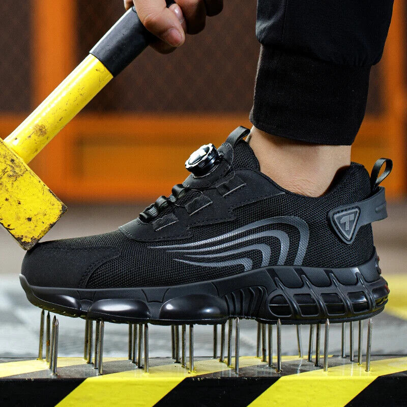 HABO Drehknopf Sicherheitschuhe für Männer – Anti-Schlag und Anti-Piercing