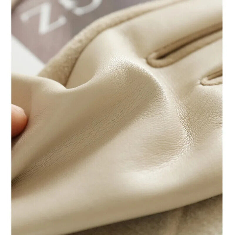 HABO Damen Handschuhe mit Schnalle Winter Kunstleder Warm Touchscreen Mode Elega