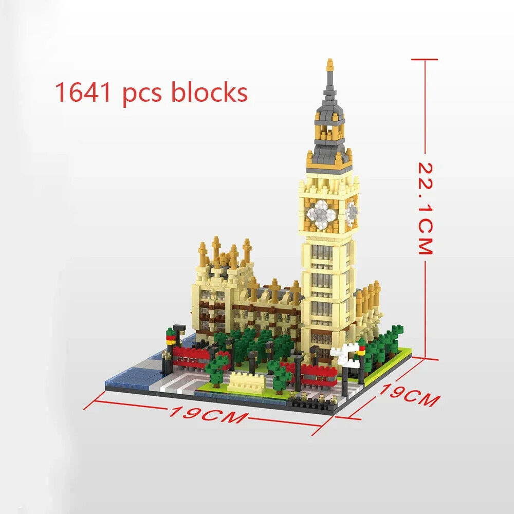 Bausteinset Historische Gebäude Big Ben Eifel Pisa Modelle Steckbausteine Kinder