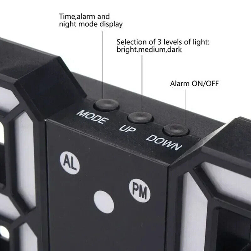 3D Digitale Wanduhr Dekoration Glow Leucht Elektronische Uhr Wohnzimmer LED Uhr