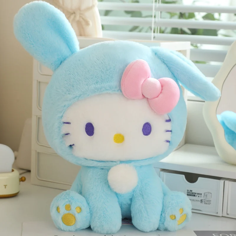 25/33Cm Niedlich Hallo Kitty Verwandeln Sich in Kaninchen Plüsch Tier Kuschelig