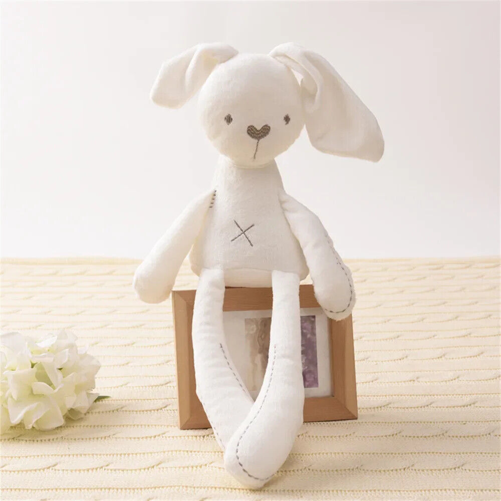 Kaninchen kuscheltier Plüschtier hase weiß Pink für Kinder zum Schlafen 42cm
