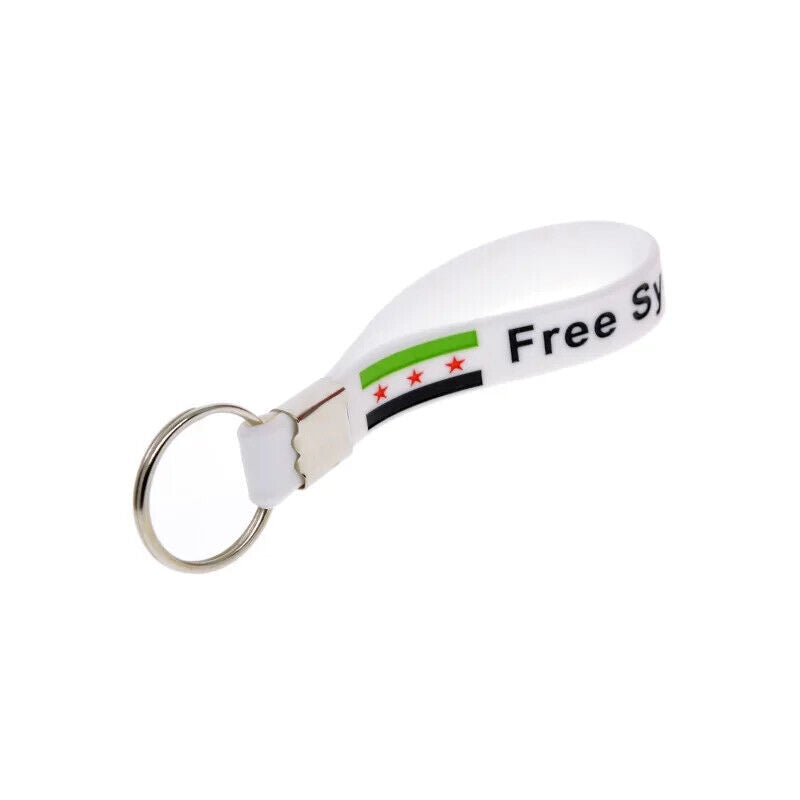 HABO Syrien Neue Flagge Anhänger Ring Schlüsse Rucksack Revolution Grün 3 Sterne