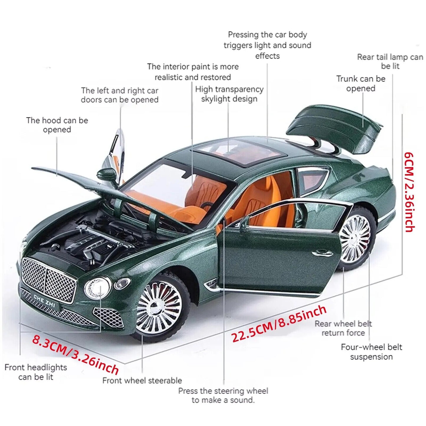Bentley 1:24 Modell Auto Sammlerstück Spielzeug GT Modell