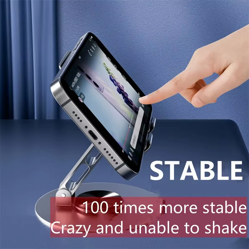 HABO Drehbarer Tablet-Halter aus Aluminium Zusammenklappbar für Smartphones