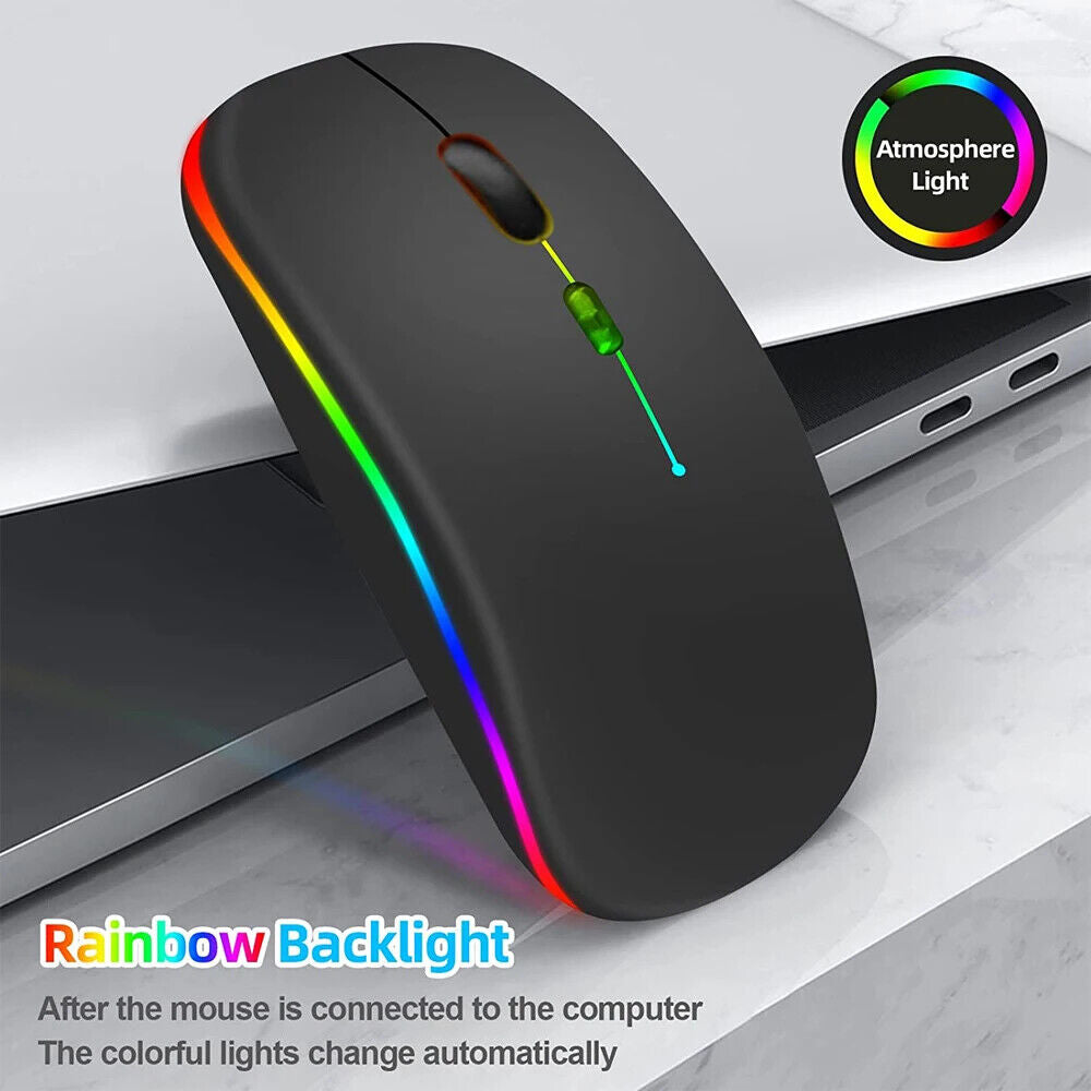 Wireless Office Gaming Maus hochwertig RGB Drahtlose Maus Aufladbar Bluetooth