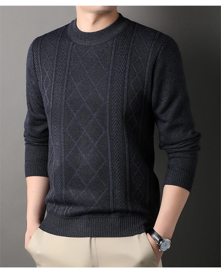 Wollpullover Strickpullover Klassisch Business Style Casual Weihnachten Winter
