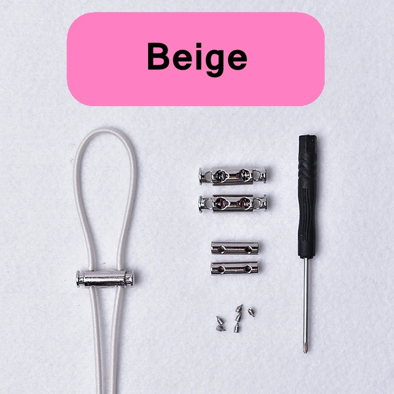 1 Paar Elastische Schnalle Schnürsenkel Kein Schnüren Schnürsenkel Metall Lock-