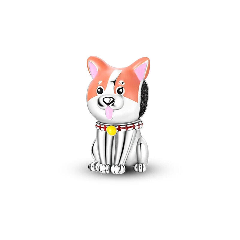 HABO TiereSerie Charms Silber – Hund, Katze Perlen für Pandora Armband Anhänger