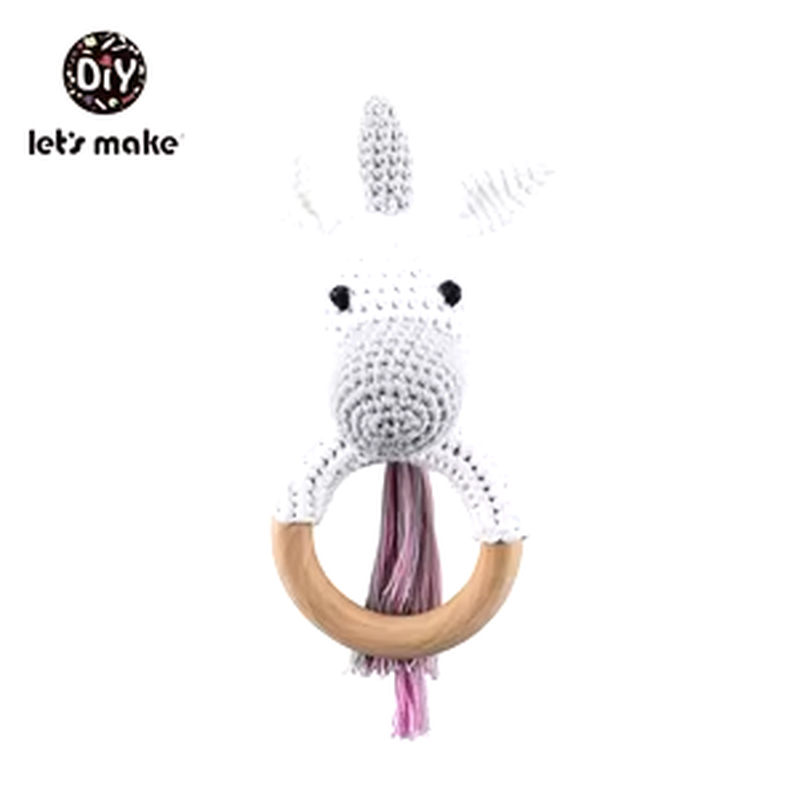 HABO Baby Häkel Tier Rassel Mit Ring Bär Teddy Hase Hund Spielzeug Kleinkind