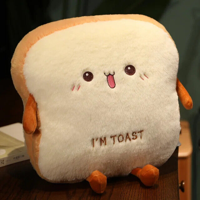 Toast Plüschtier Lachen Wütend 35cm Lustig Koch Stofftier Geschenk Gesicht