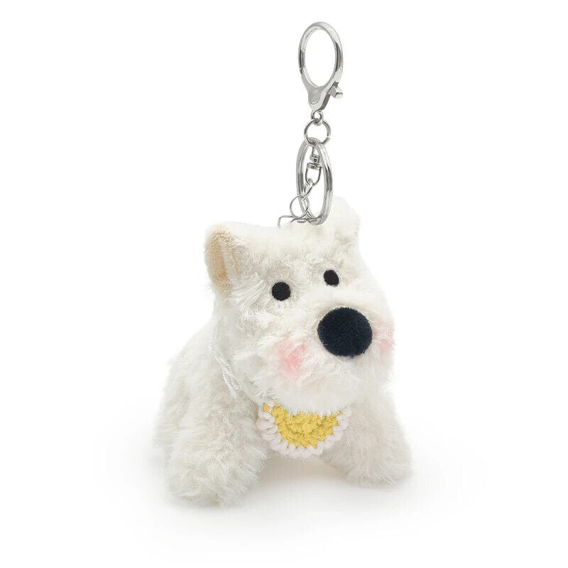 Kawaii 10 cm Plüsch Welpen Spielzeug – Niedlicher weißer Hunde-Anhänger