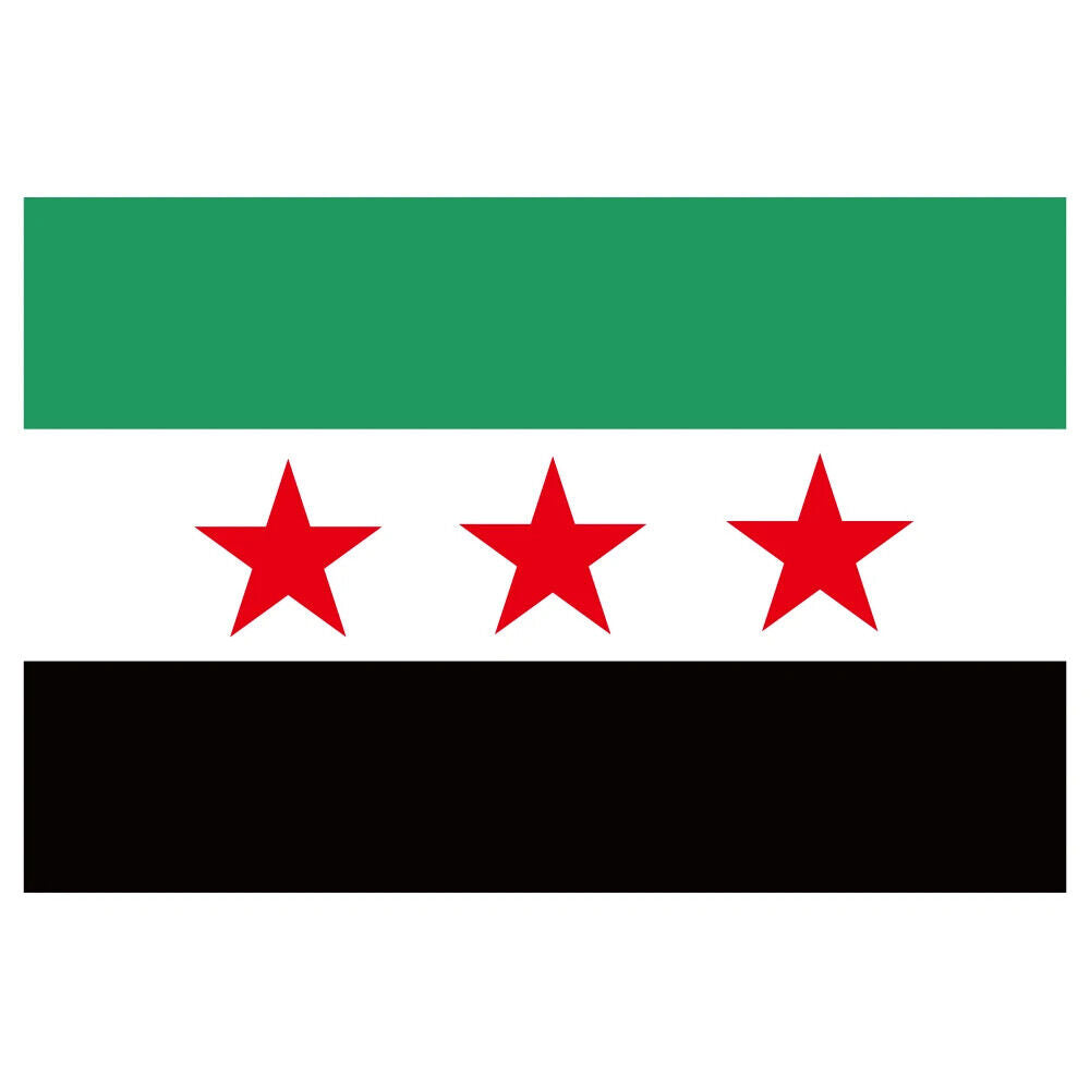 HABO Syrien Neue Flagge Republik Schal Fahne Wimpel Grün Drei Sterne