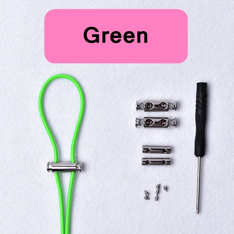 1 Paar Elastische Schnalle Schnürsenkel Kein Schnüren Schnürsenkel Metall Lock-