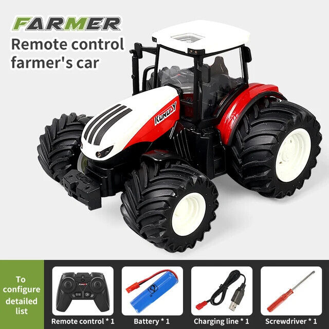 Ferngesteuerter Traktor Landwirtschaft RC Spielzeug Kinder Jungen Fernbedienung