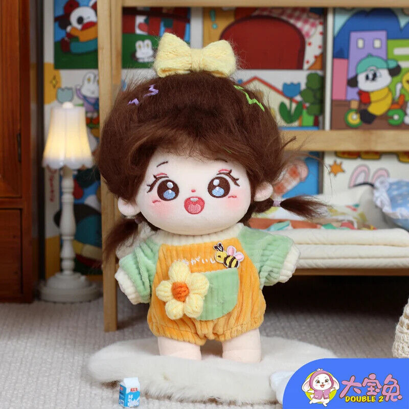 Set Puppenkleidung für 20 cm Idolkinder – Kawaii Overalls und Zubehör