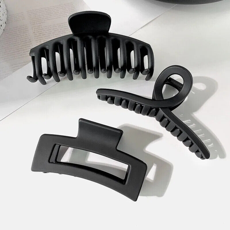 HABO Haar Klammer Elegant Schwarz Damen Business Haare Ästhetisch Kunststoff