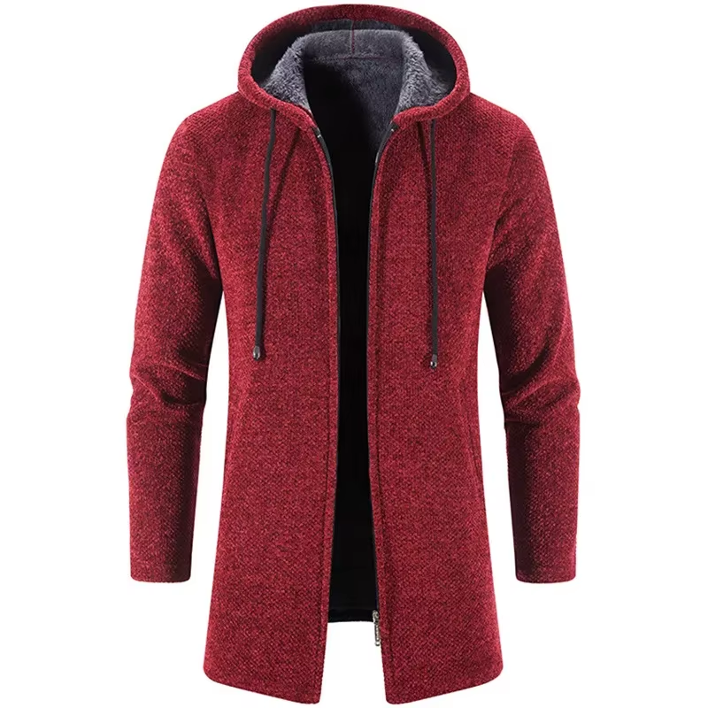 Herren Mantel Herbst Winter Warm Zipper Strickjacke Mann Pullover Reißverschluss