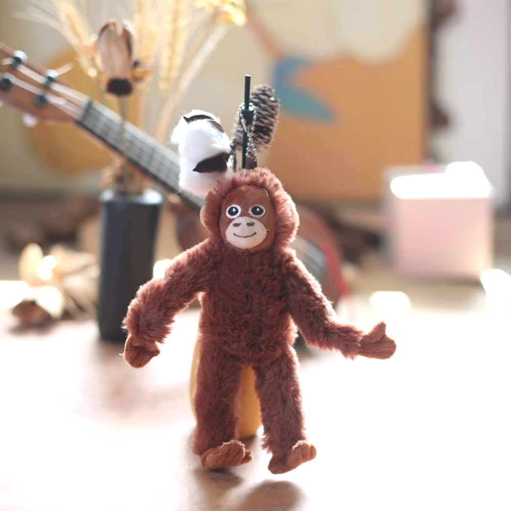 20Cm Gorilla Anhänger Plüsch Affe Orang-Utan Schlüssel Kuscheltier Geschenk