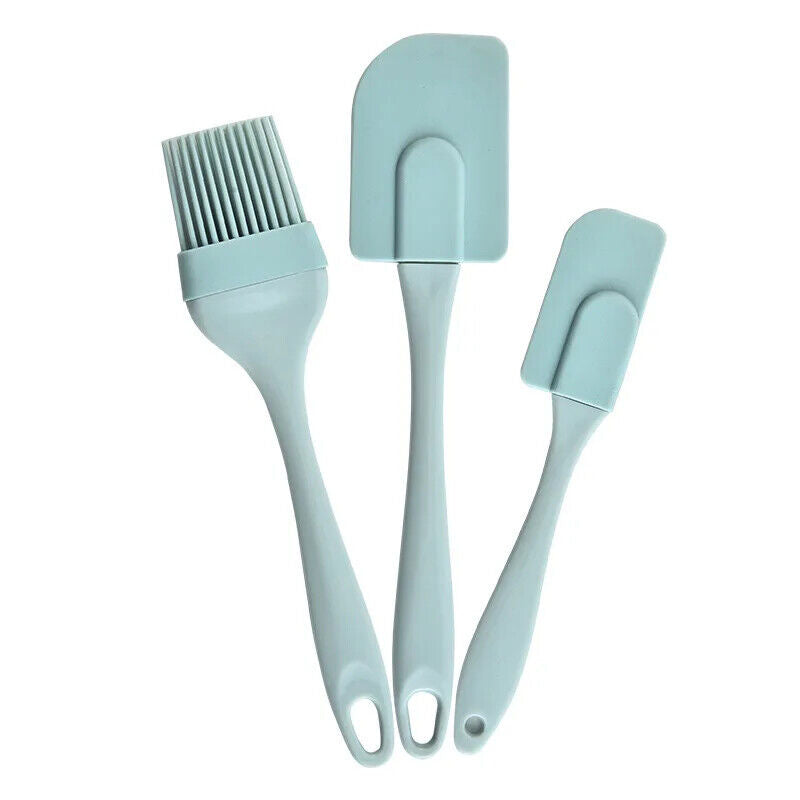 HABO Teig Schaber Pinsel Set Silikon Küche Creme Kuchen Auskratzen Rosa Blau