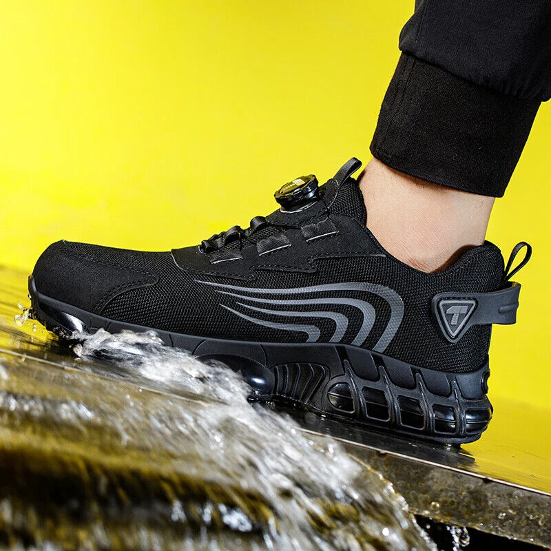 HABO Drehknopf Sicherheitschuhe für Männer – Anti-Schlag und Anti-Piercing