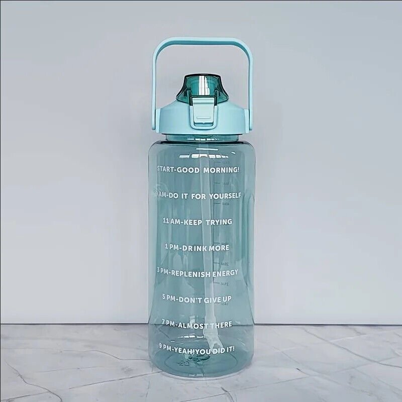 HABO Tragbare Wasserflasche mit Fassungsvermögen Zeitmarkierung Ideal für Reisen