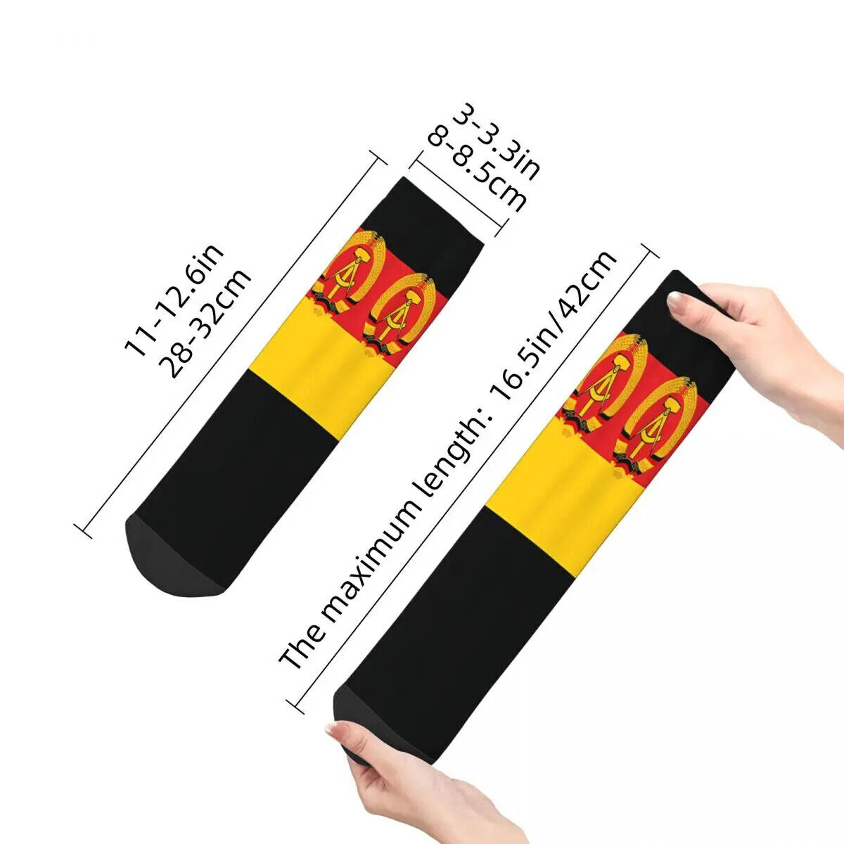HABO DDR Flagge Socken Ostdeutschland Geschenk Herren Damen Deutsche Demokratisc