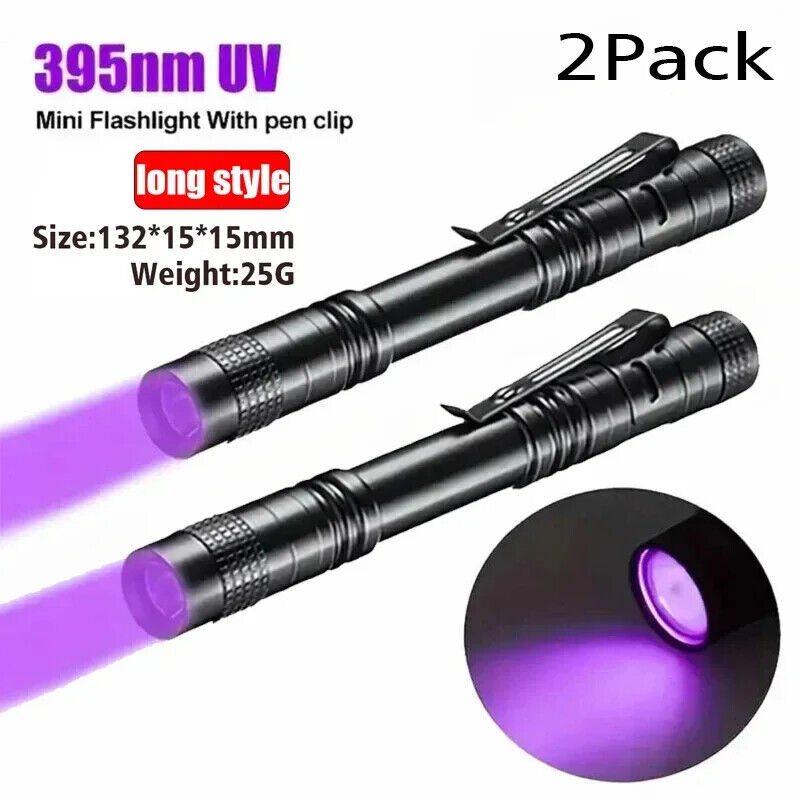 HABO 365/395Nm Uv-Taschenlampe Ultraviolett klein Schwarzlicht Erkennungs Lampe