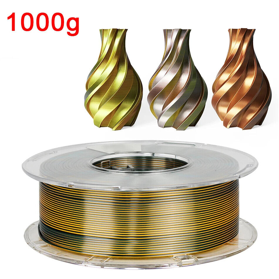 3D Drucker Filament PLA 1,75 Mm dreifarbig Filament Kunststoffmaterial Glänzend