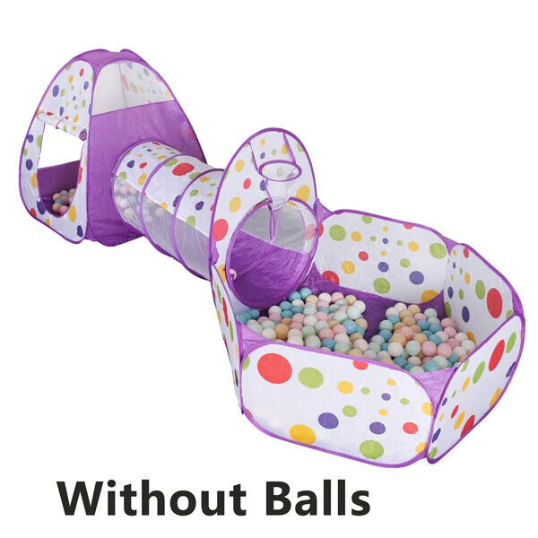 HABO Baby Ball Becken Spiele Zelt Laufstall Kinder Spieltunnel Bällebad Rosa Bla