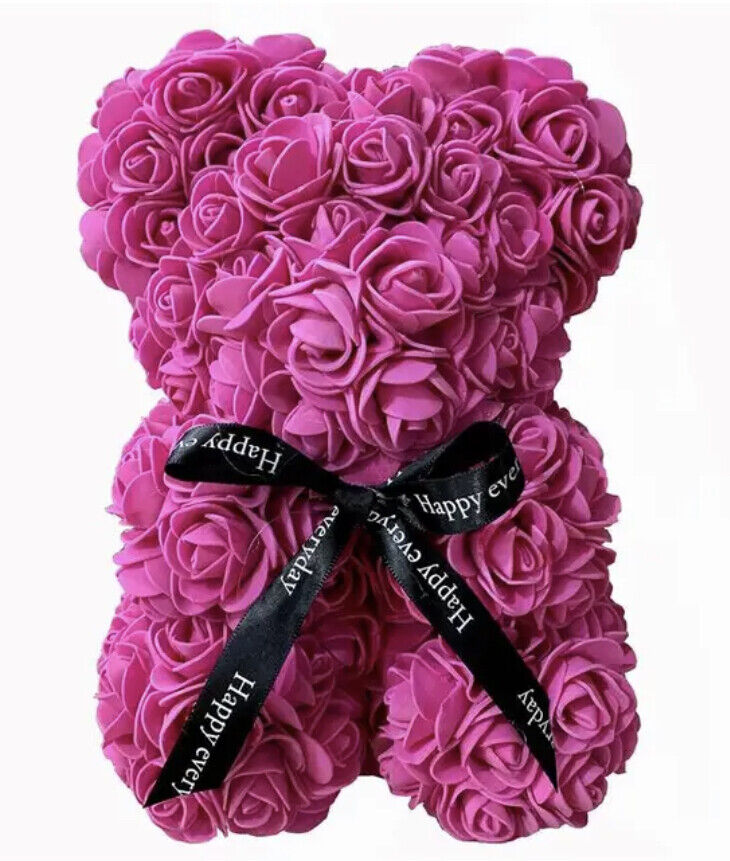 Rosen Teddybär Blumen / Valenstinstag Geschenk Freundin Freund Rot/Rosa/Blau/Wei