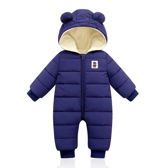 Baby Overall Winter Kleinkind Ganzkörperanzug Dick und Warm Mit Kapuze Für Babys