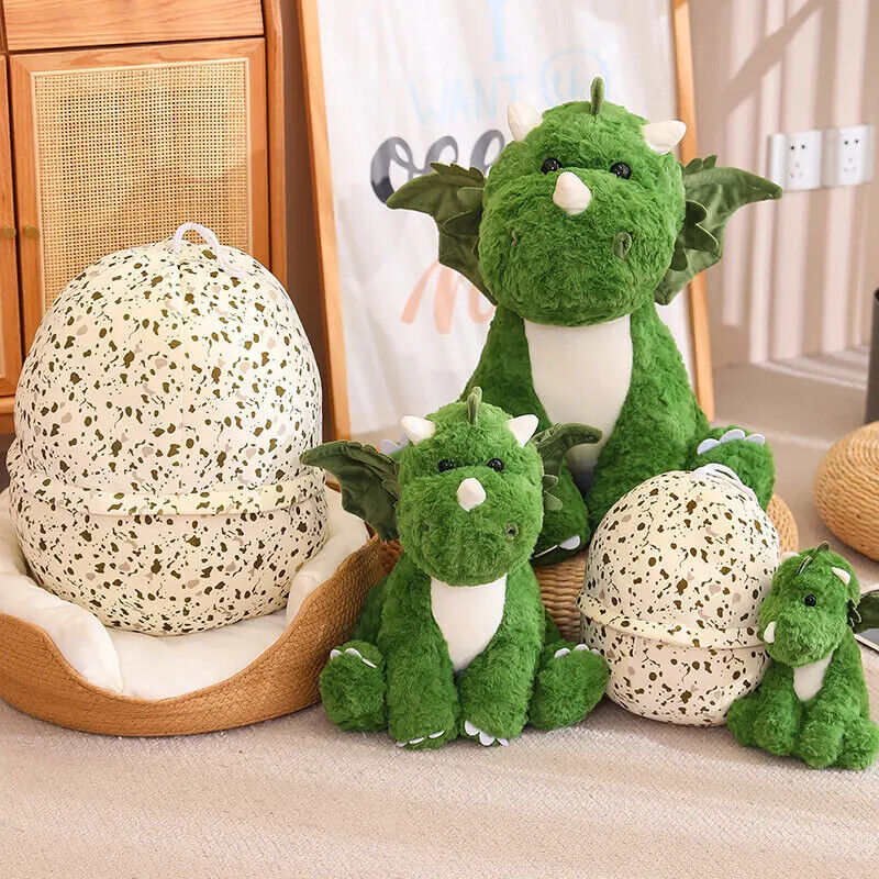 HABO Plüschtier Dinosaurier Drache Schlüpfen Aus Ei Kuscheltier Plüschtier Kinde