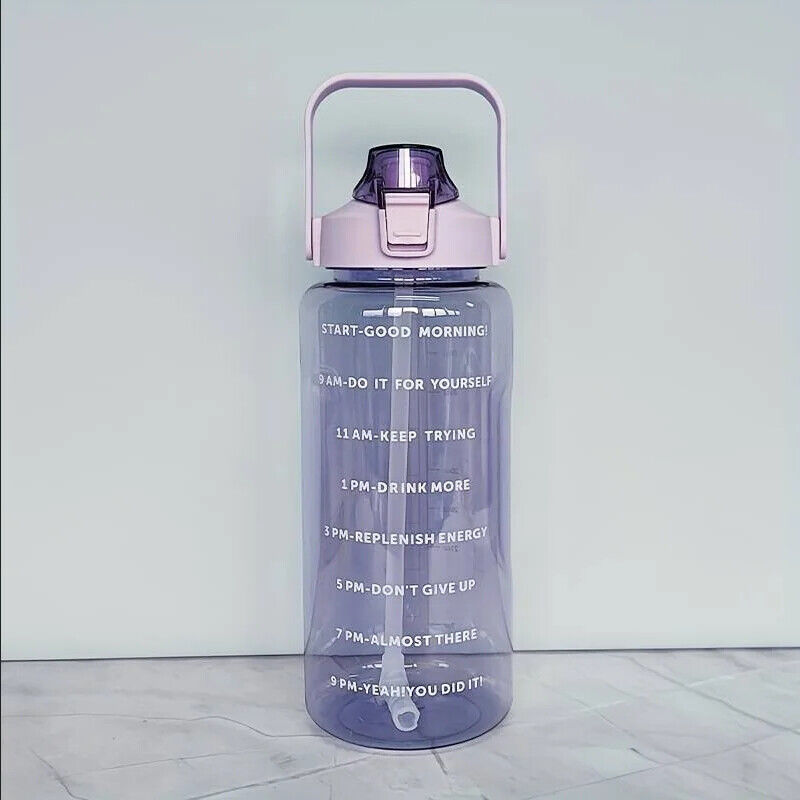 HABO Tragbare Wasserflasche mit Fassungsvermögen Zeitmarkierung Ideal für Reisen