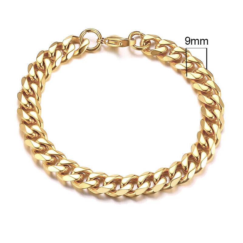 HABO 3–11 Mm Gold / Silber Armband Herren Casual Dick Kette Edelstahl Geschenk