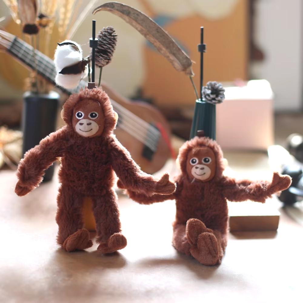 20Cm Gorilla Anhänger Plüsch Affe Orang-Utan Schlüssel Kuscheltier Geschenk