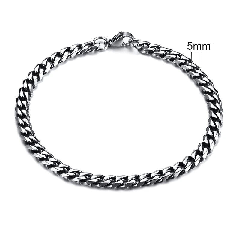 HABO 3–11 Mm Gold / Silber Armband Herren Casual Dick Kette Edelstahl Geschenk